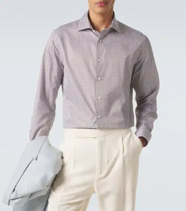 Canali Striped cotton shirt | Thumbnail 4 Canali Striped cotton shirt | Thumbnail 4