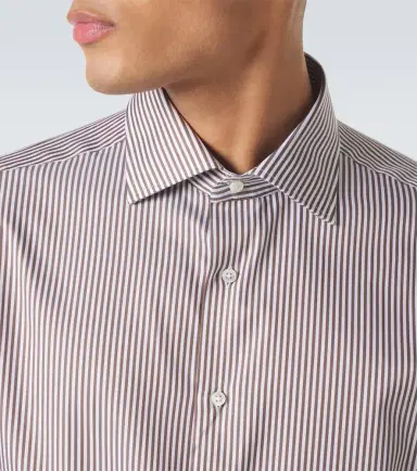 Canali Striped cotton shirt | Thumbnail 5 Canali Striped cotton shirt | Thumbnail 5