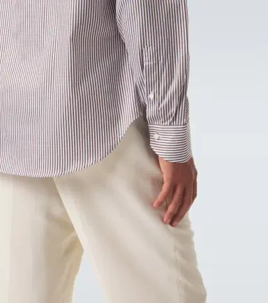Canali Striped cotton shirt | Thumbnail 6 Canali Striped cotton shirt | Thumbnail 6