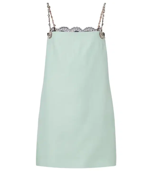 Valentino Crepe Couture embellished minidress