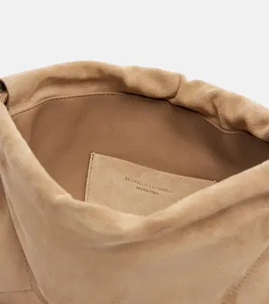 Brunello Cucinelli Mellow Small suede shoulder bag | Thumbnail 3 Brunello Cucinelli Mellow Small suede shoulder bag | Thumbnail 3