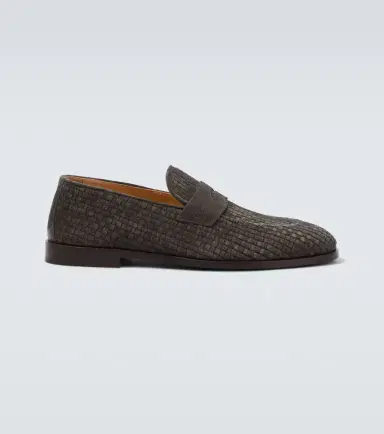 Brunello Cucinelli Woven suede penny loafers | Thumbnail 5