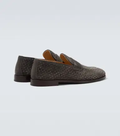 Brunello Cucinelli Woven suede penny loafers | Thumbnail 6