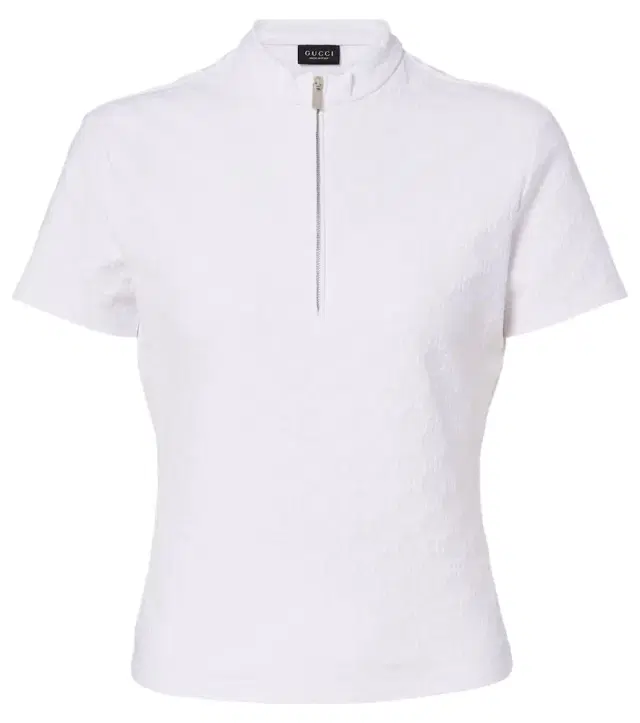 GG jersey jacquard half-zip top