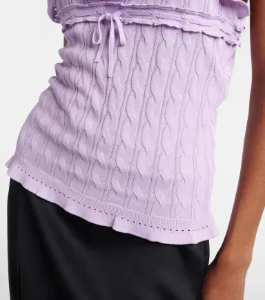 Gucci Ruffled cable-knit top | Thumbnail 3