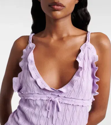 Gucci Ruffled cable-knit top | Thumbnail 4