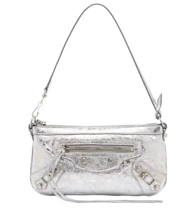 Balenciaga Le City metallic leather shoulder bag