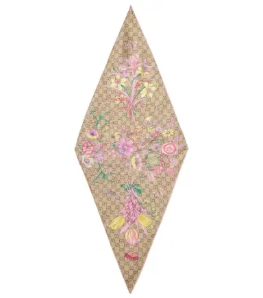 Gucci GG Flora silk twill scarf | Thumbnail 1