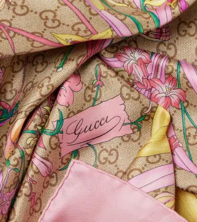 Gucci GG  Flora silk twill scarf | Thumbnail 2