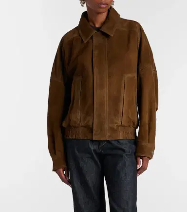 Nour Hammour Dalma suede blouson jacket | Thumbnail 2 Nour Hammour Dalma suede blouson jacket | Thumbnail 2