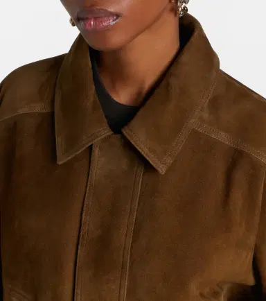 Nour Hammour Dalma suede blouson jacket | Thumbnail 3 Nour Hammour Dalma suede blouson jacket | Thumbnail 3