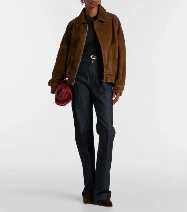 Nour Hammour Dalma suede blouson jacket | Thumbnail 5 Nour Hammour Dalma suede blouson jacket | Thumbnail 5