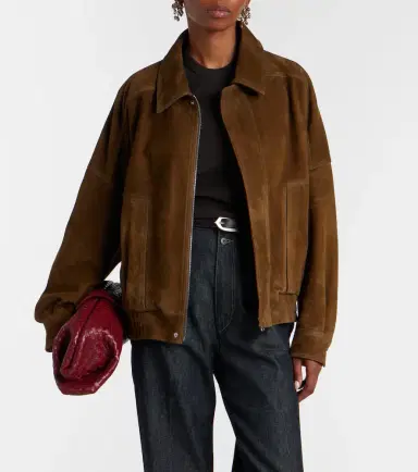 Nour Hammour Dalma suede blouson jacket | Thumbnail 6 Nour Hammour Dalma suede blouson jacket | Thumbnail 6