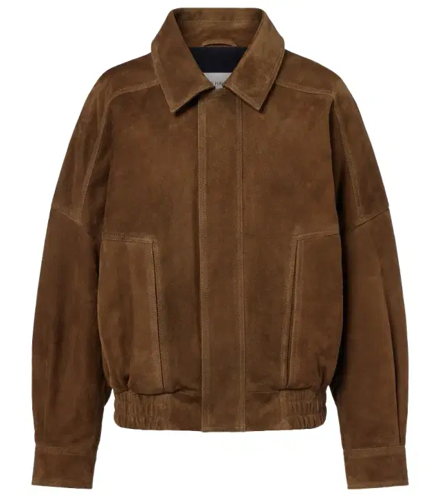 Nour Hammour Dalma suede blouson jacket