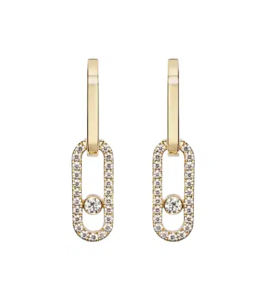 Messika Move Link 18kt gold earrings with diamonds | Thumbnail 1 Messika Move Link 18kt gold earrings with diamonds | Thumbnail 1