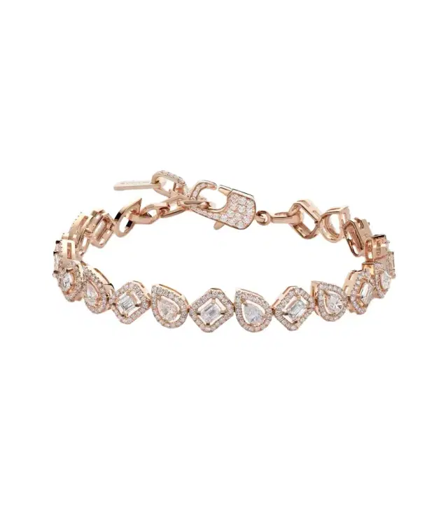 My Twin 18kt rose gold bracelet with diamonds