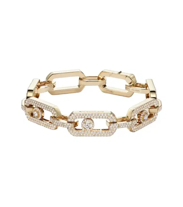 Messika So Move XL 18kt gold chain bracelet with diamonds
