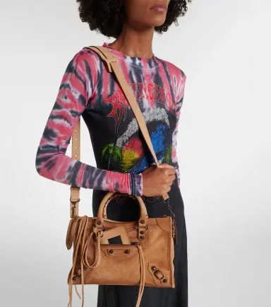 Balenciaga Le City Small suede top-handle bag | Thumbnail 8