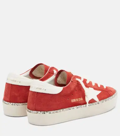 Golden Goose Hi Star glitter-trimmed suede sneakers | Thumbnail 3