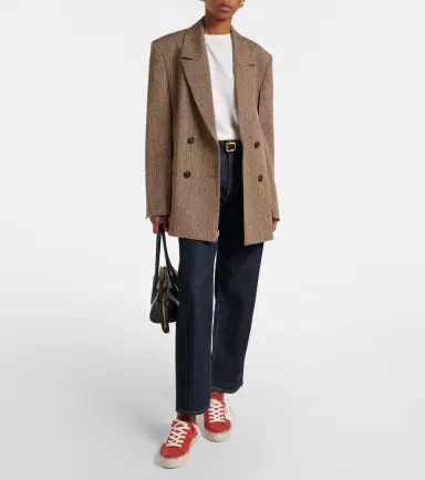 Golden Goose Hi Star glitter-trimmed suede sneakers | Thumbnail 5