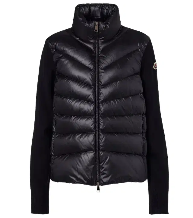 Moncler Tricot down-paneled virgin wool cardigan