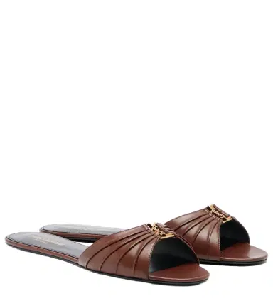 Saint Laurent Babylone leather slides | Thumbnail 1 Saint Laurent Babylone leather slides | Thumbnail 1