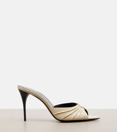 Saint Laurent Babylone Cassandre leather mules | Thumbnail 2 Saint Laurent Babylone Cassandre leather mules | Thumbnail 2
