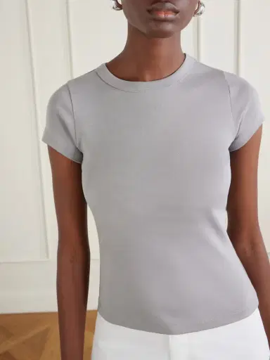 FLORE FLORE Car Baby Tee Ribbed Organic Cotton-jersey T-shirt | Thumbnail 4