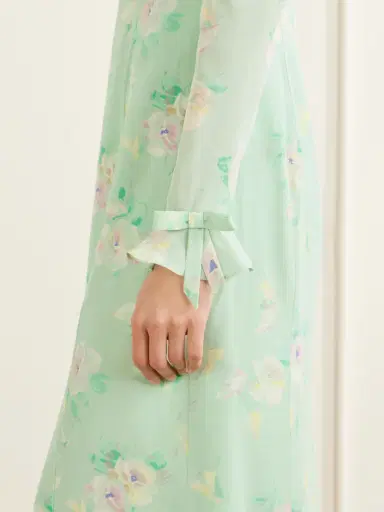 Alessandra Rich Floral-print Silk Midi Dress | Thumbnail 4 Alessandra Rich Floral-print Silk Midi Dress | Thumbnail 4