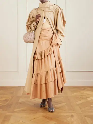 Chloé Ruched Organic Cotton-poplin Trench Coat | Thumbnail 2