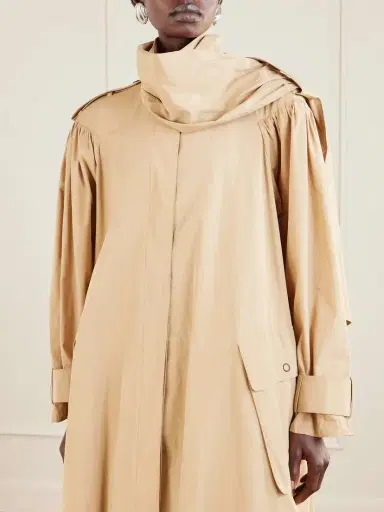 Chloé Ruched Organic Cotton-poplin Trench Coat | Thumbnail 3