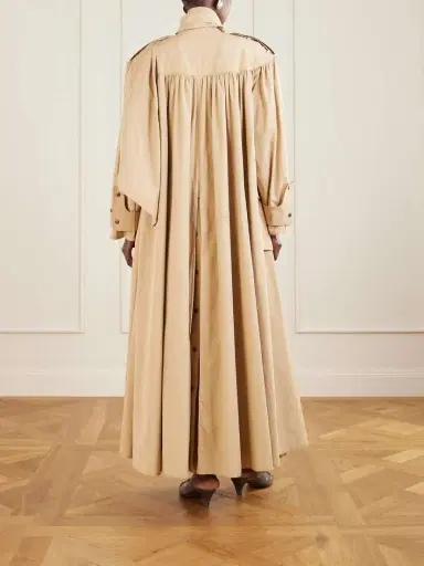 Chloé Ruched Organic Cotton-poplin Trench Coat | Thumbnail 4