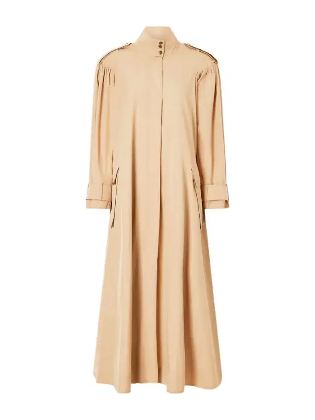 Ruched Organic Cotton-poplin Trench Coat