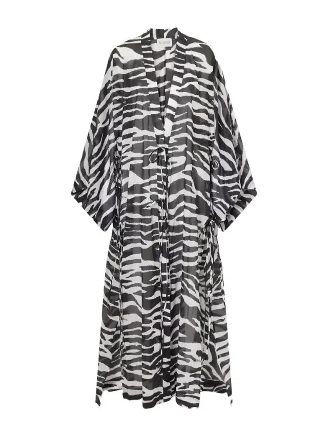 The Attico Zebra-print Cotton Kaftan