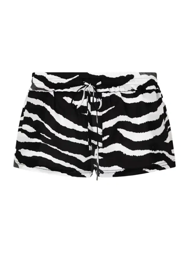 Zebra-print Cotton-voile Shorts