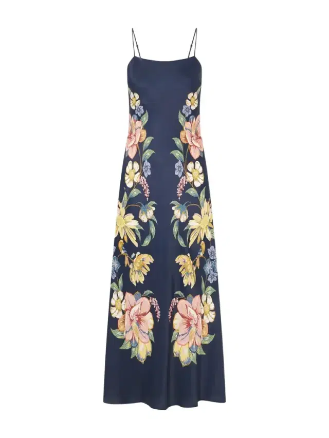 Maira Floral-print Satin Maxi Dress