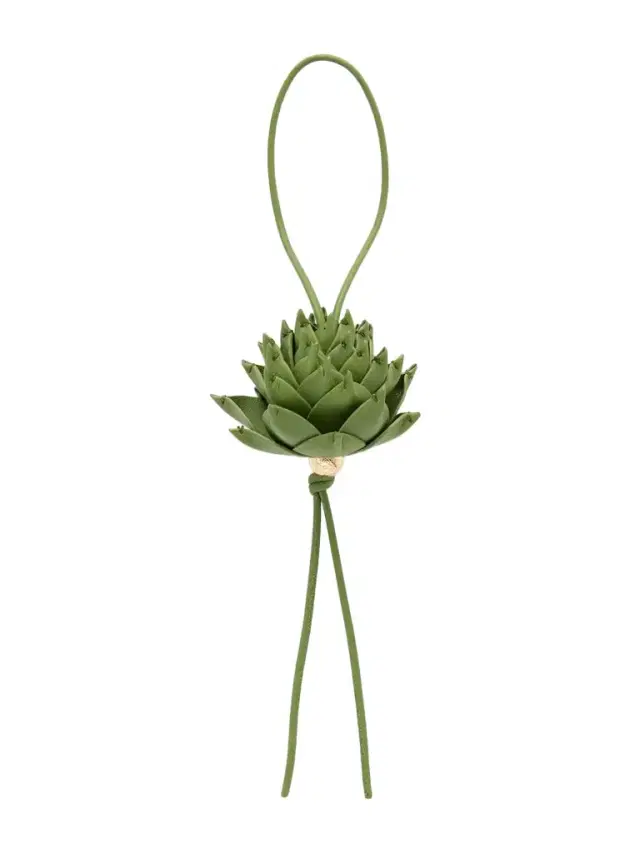 + Paula's Ibiza Artichoke Leather And Gold-tone Bag Charm