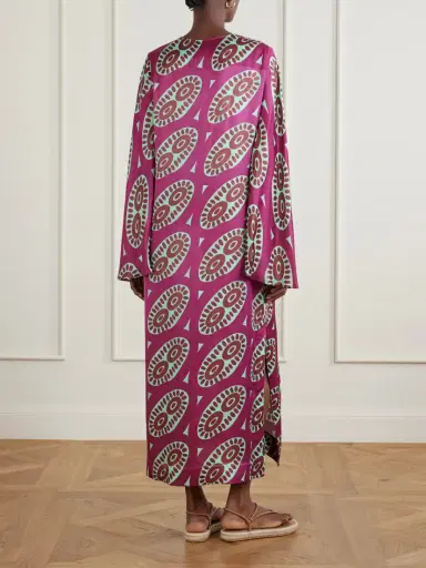 Themis Z Selene Printed Silk-blend Satin Kaftan | Thumbnail 3 Themis Z Selene Printed Silk-blend Satin Kaftan | Thumbnail 3