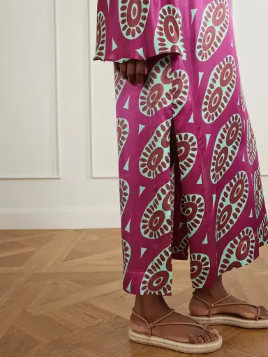 Themis Z Selene Printed Silk-blend Satin Kaftan | Thumbnail 5 Themis Z Selene Printed Silk-blend Satin Kaftan | Thumbnail 5