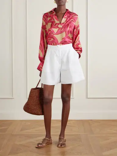 Themis Z Ismene Printed Silk-blend Satin Blouse | Thumbnail 2 Themis Z Ismene Printed Silk-blend Satin Blouse | Thumbnail 2