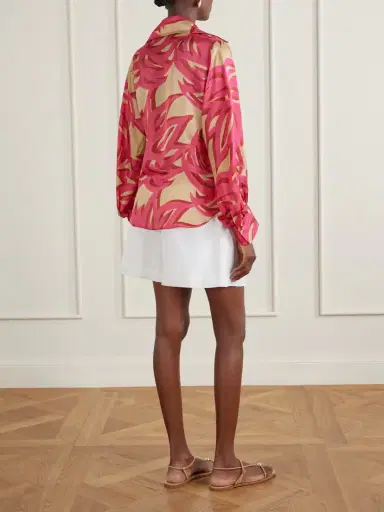 Themis Z Ismene Printed Silk-blend Satin Blouse | Thumbnail 4 Themis Z Ismene Printed Silk-blend Satin Blouse | Thumbnail 4
