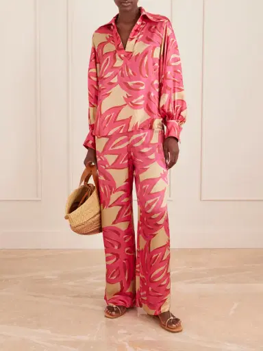 Themis Z Ismene Printed Silk-blend Satin Blouse | Thumbnail 6 Themis Z Ismene Printed Silk-blend Satin Blouse | Thumbnail 6