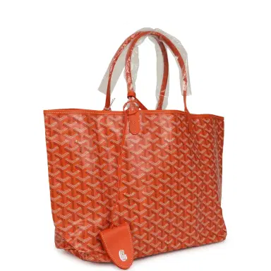 goyard Goyard Goyardine Canvas Orange Saint Louis PM Tote Palladium Hardware | Thumbnail 2 goyard Goyard Goyardine Canvas Orange Saint Louis PM Tote Palladium Hardware | Thumbnail 2
