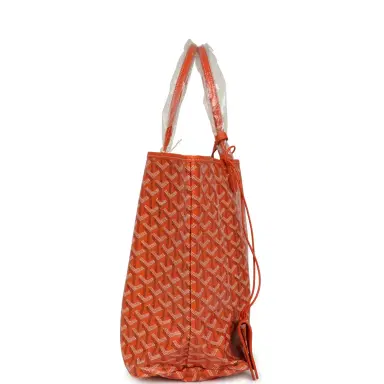 goyard Goyard Goyardine Canvas Orange Saint Louis PM Tote Palladium Hardware | Thumbnail 3 goyard Goyard Goyardine Canvas Orange Saint Louis PM Tote Palladium Hardware | Thumbnail 3