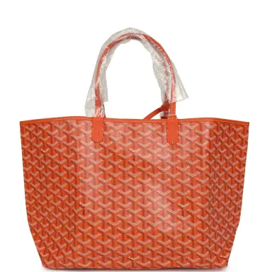 goyard Goyard Goyardine Canvas Orange Saint Louis PM Tote Palladium Hardware | Thumbnail 4 goyard Goyard Goyardine Canvas Orange Saint Louis PM Tote Palladium Hardware | Thumbnail 4