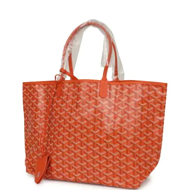 goyard Goyard Goyardine Canvas Orange Saint Louis PM Tote Palladium Hardware | Thumbnail 5 goyard Goyard Goyardine Canvas Orange Saint Louis PM Tote Palladium Hardware | Thumbnail 5