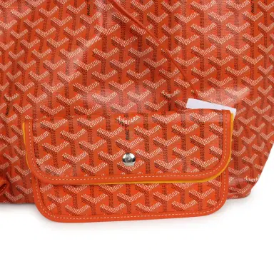 goyard Goyard Goyardine Canvas Orange Saint Louis PM Tote Palladium Hardware | Thumbnail 8 goyard Goyard Goyardine Canvas Orange Saint Louis PM Tote Palladium Hardware | Thumbnail 8