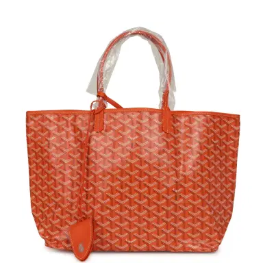 goyard Goyard Goyardine Canvas Orange Saint Louis PM Tote Palladium Hardware | Thumbnail 1 goyard Goyard Goyardine Canvas Orange Saint Louis PM Tote Palladium Hardware | Thumbnail 1