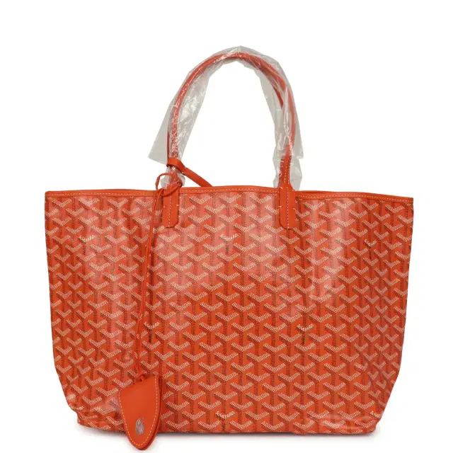 goyard Goyard Goyardine Canvas Orange Saint Louis PM Tote Palladium Hardware