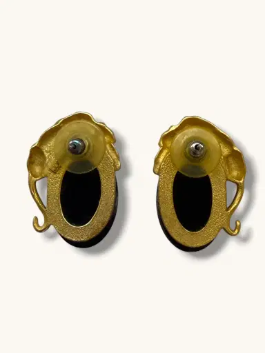 Jen Wonders Studio Panther Cabochon Earrings | Thumbnail 3 Jen Wonders Studio Panther Cabochon Earrings | Thumbnail 3